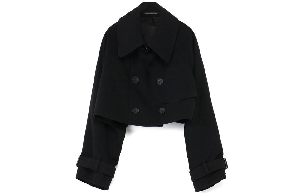 Yohji Yamamoto Black Slim-Fit Short Jacket Unisex Long Sleeve Blazer Style FX-J16-110-1