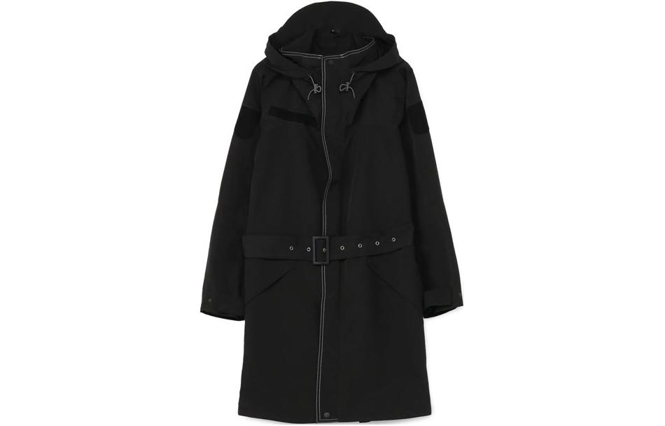 Yohji Yamamoto Black Solid Color Long Hooded Jacket YX-J40-038-1