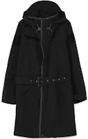 Yohji Yamamoto Black Solid Color Long Hooded Jacket YX-J40-038-1 Yohji Yamamoto Black Solid Color Long Hooded Jacket YX-J40-038-1