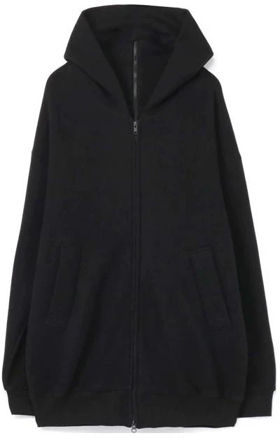 yohji-yamamoto-black-solid-color-zipper-hoodie-unisex-long-sleeve-mid-length-yx-t93-063-2