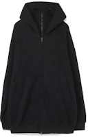 Yohji Yamamoto Black Solid Color Zipper Hoodie Unisex Long Sleeve Mid-Length YX-T93-063-2 Yohji Yamamoto Black Solid Color Zipper Hoodie Unisex Long Sleeve Mid-Length YX-T93-063-2