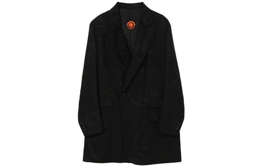 Yohji Yamamoto Black Solid Single-Breasted Tailored Jacket GF-J03-102