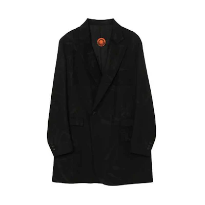 Yohji Yamamoto Black Solid Single-Breasted Tailored Jacket GF-J03-102
