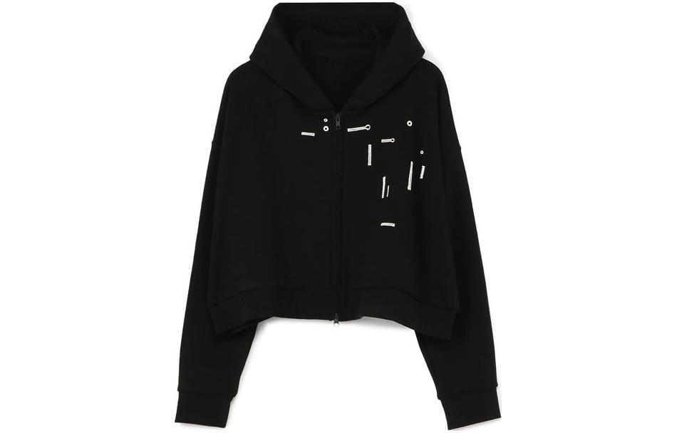 Yohji Yamamoto Black Unisex Slim-Fit Zip-Up Hoodie Jacket YX-T62-066-2