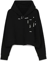Yohji Yamamoto Black Unisex Slim-Fit Zip-Up Hoodie Jacket YX-T62-066-2 Yohji Yamamoto Black Unisex Slim-Fit Zip-Up Hoodie Jacket YX-T62-066-2