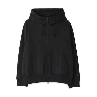 Yohji Yamamoto Black Unisex Zip-Up Hoodie with Drawstring and Long Sleeves FD-T23-086-1