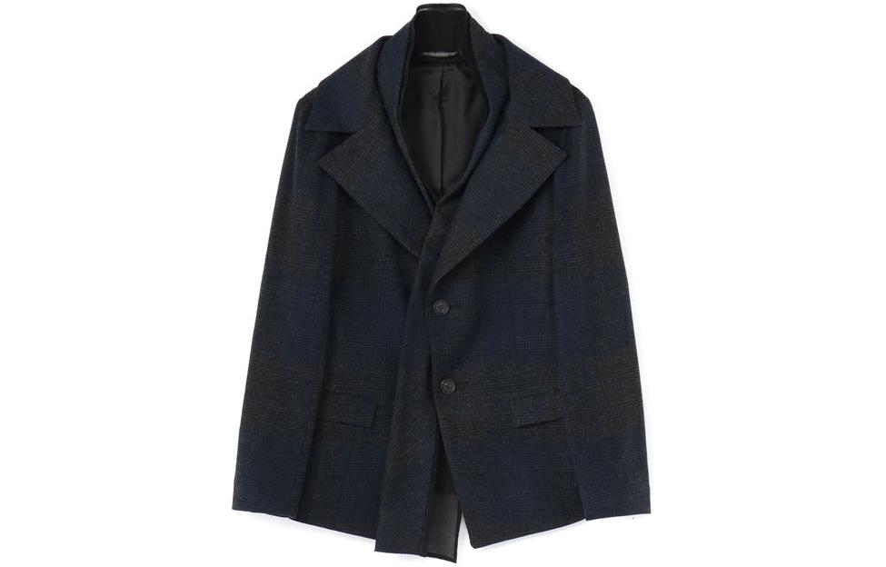 Yohji Yamamoto Blue Striped Loose-Fit Notched Lapel Jacket FX-J30-118-1