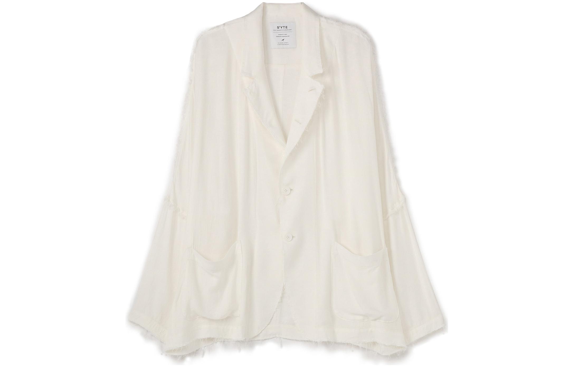 Yohji Yamamoto Distressed Button-Up Oversized Jacket Unisex UQ-J04-203-1