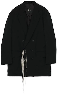 Yohji Yamamoto Blazer Pria Double-Breasted Hitam YX-J02-100-1 Buy Yohji Yamamoto Blazer Pria Double-Breasted Hitam YX-J02-100-1