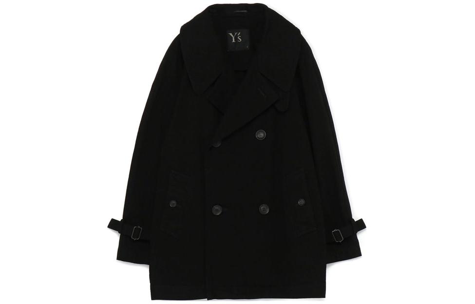 Yohji Yamamoto Double-Breasted Tailored Jacket Unisex Black Long Sleeve YX-C05-007-1
