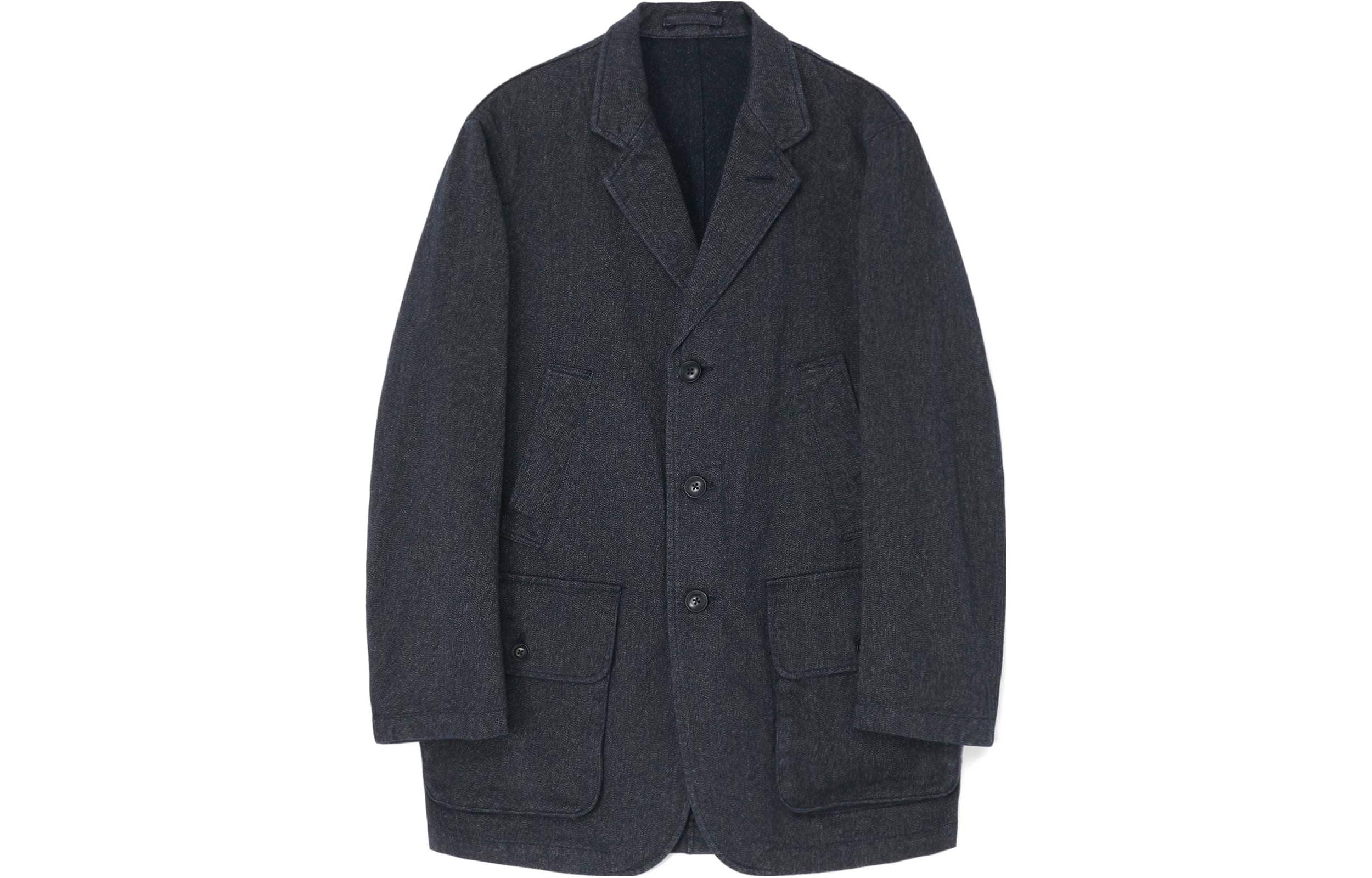 Yohji Yamamoto Double Pocket Single-Breasted Blazer Jacket Blue-Grey HJ-J99-041-2