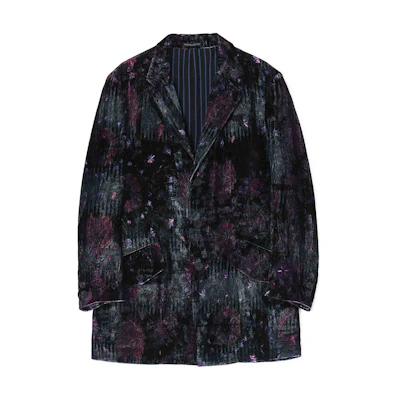 Yohji Yamamoto Ethnic Print Inkjet Long-Sleeve Jacket Unisex Purple HJ-J58-411-1