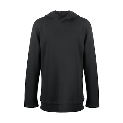 Yohji Yamamoto FW21 Layered Hem Pullover Hoodie Black HR-T61-074