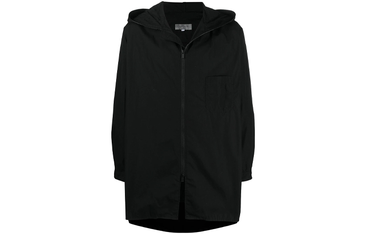 Yohji Yamamoto FW21 Oversized Zip Hoodie Jacket Black HD-B04-001-2