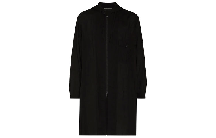 Yohji Yamamoto FW21 Zip-Up Hoodie Jacket Black HX-B20-201-1