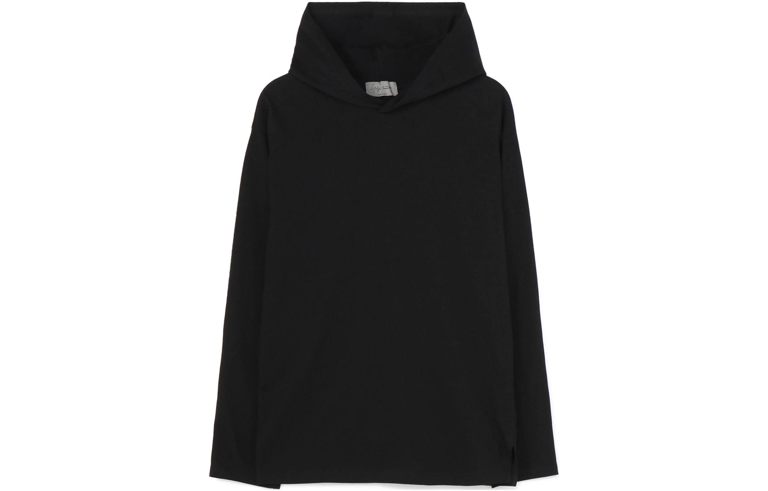 Yohji Yamamoto FW22 Black Logo Hoodie Pullover Sweatshirt HE-T59-087-1