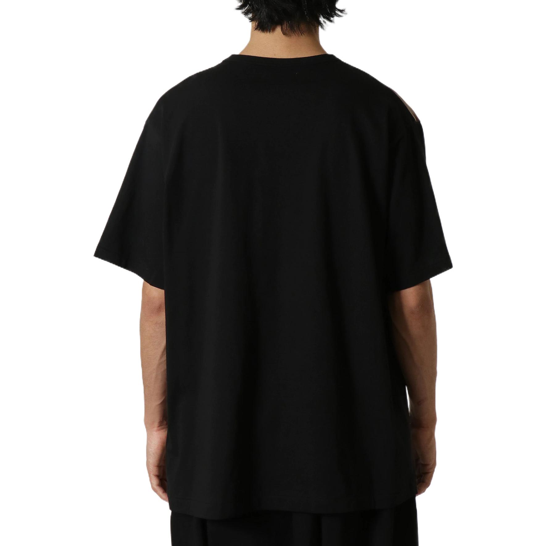 Purchase Yohji Yamamoto FW22 インクジェットポートレートプリント ブラッククルーネックTシャツ HE-T73-083-1
