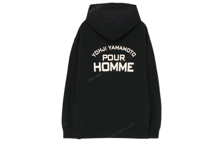 Yohji Yamamoto FW22 Logo Print Hoodie Men’s Black HE-T43-990-1-03