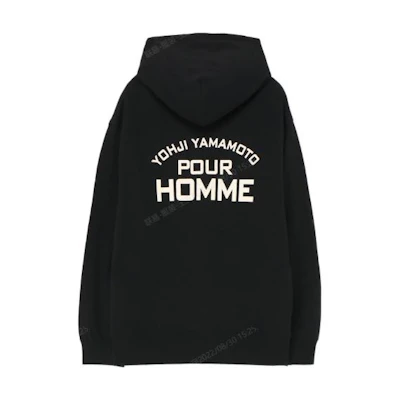 Yohji Yamamoto FW22 Logo Print Hoodie Men’s Black HE-T43-990-1-03