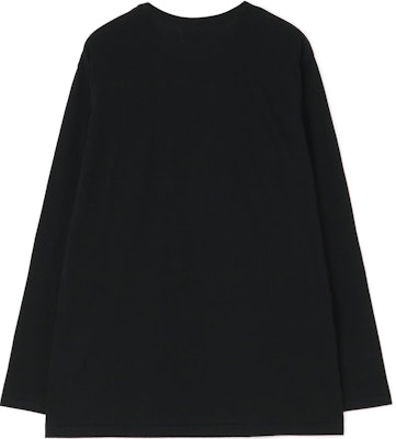 ヨウジヤマモト FW22 ポートレートプリント クルーネック 長袖 Tシャツ ブラック HE-T74-083-2 Lookbook ヨウジヤマモト FW22 ポートレートプリント クルーネック 長袖 Tシャツ ブラック HE-T74-083-2