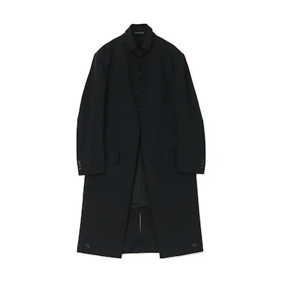 Yohji Yamamoto FW22 Solid Black Long-Sleeve Mid-Length Jacket Men HE-J12-100-2