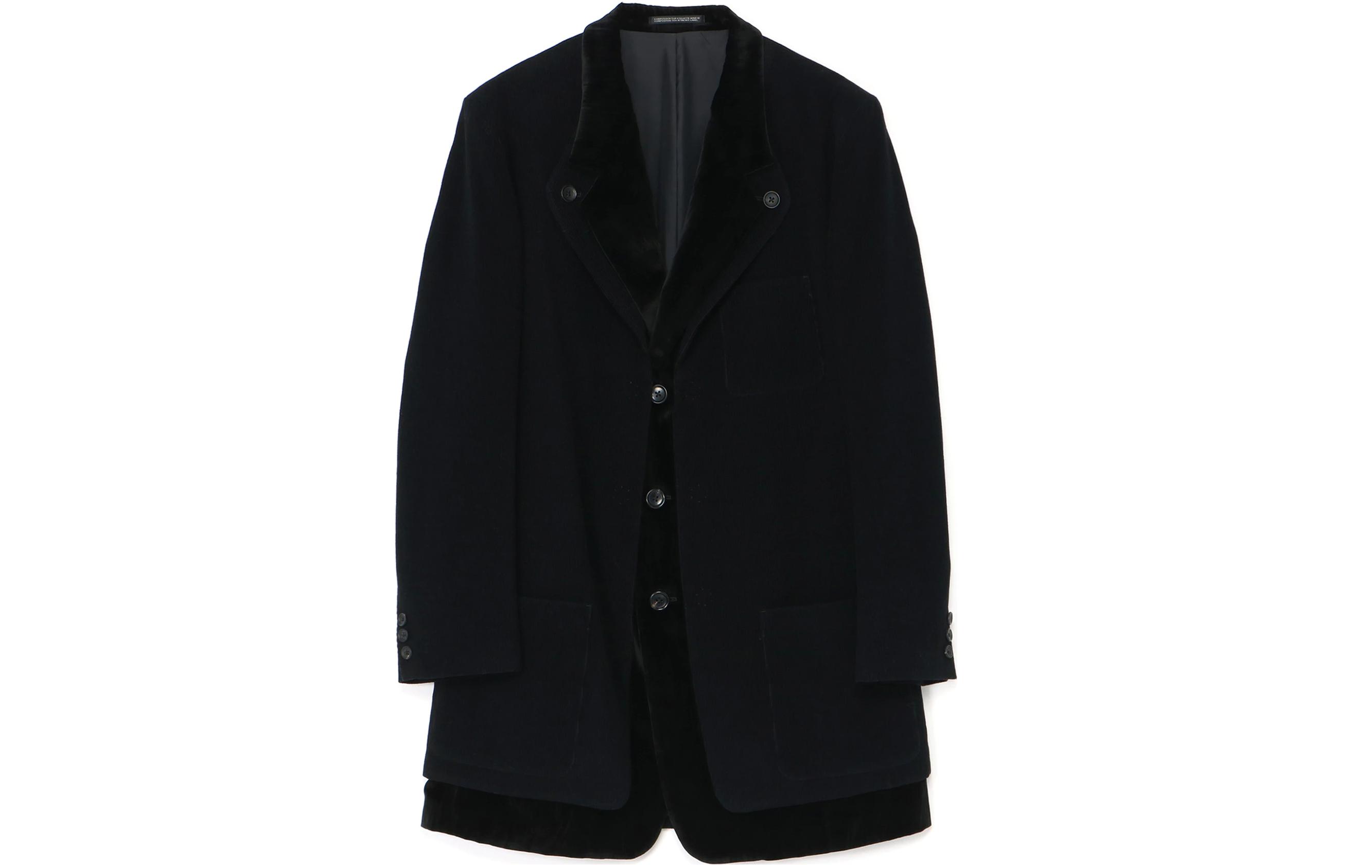 Yohji Yamamoto FW22 Solid Single-Breasted Blazer Jacket Men’s Black HE-J16-805