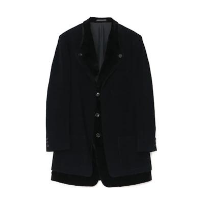 Yohji Yamamoto FW22 Solid Single-Breasted Blazer Jacket Men’s Black HE-J16-805