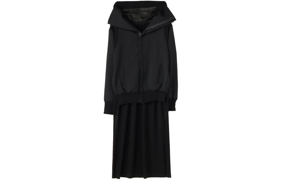 Yohji Yamamoto FW23 Black Long Zip-Up High-Neck Jacket FD-J10-100-1