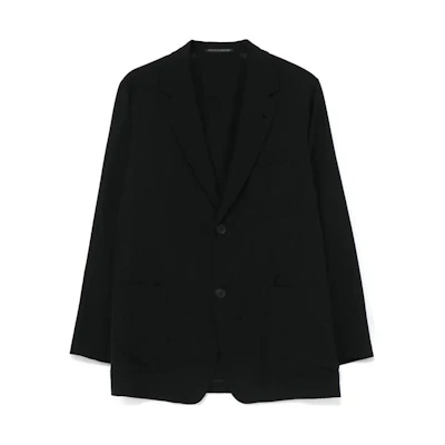 Yohji Yamamoto FW23 Black Single-Breasted Suit Jacket HX-J88-152-1