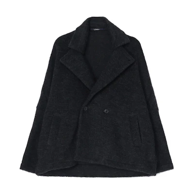 Yohji Yamamoto FW23 Double-Breasted Cashmere Jacket Unisex Dark Gray LJ-T41-142-1