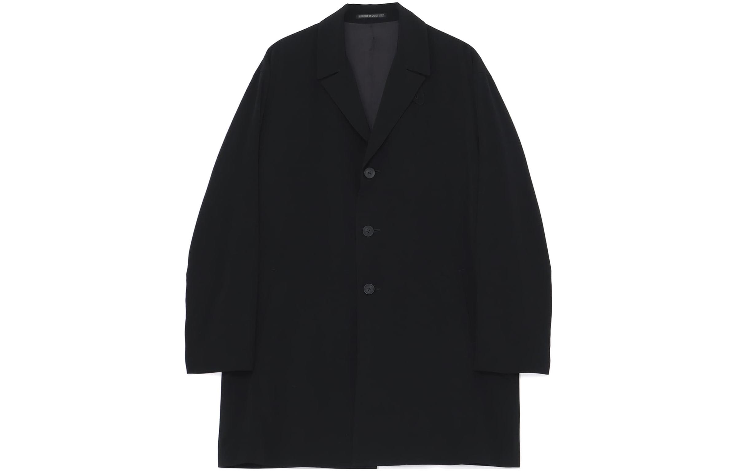 Yohji Yamamoto FW23 POUR HOMME Black Single-Breasted Loose-Fit Jacket Unisex HJ-J05-518-1