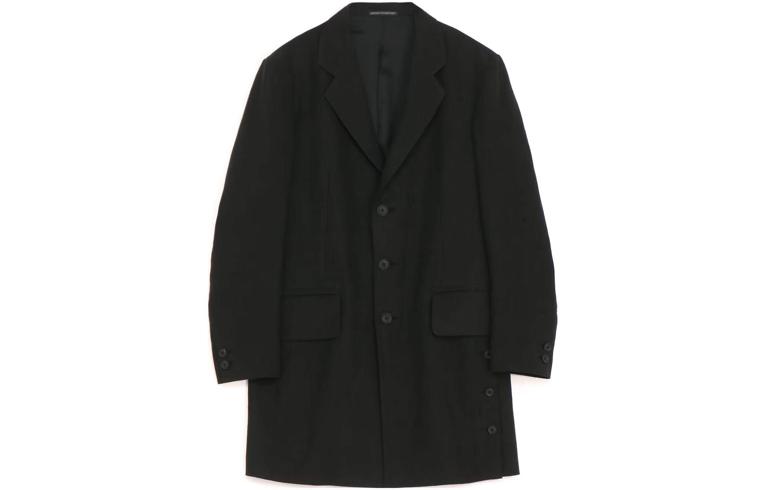Yohji Yamamoto FW23 POUR HOMME Single-Breasted Blazer Jacket Black Mens HJ-J33-300-1