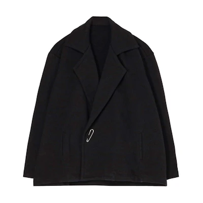 Yohji Yamamoto FW24 Solid Color Blazer Jacket Unisex Black FO-T38-073-2