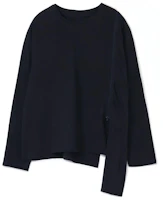 Yohji Yamamoto Ground Y FW21 Asymmetrical Zipper Sweatshirt Blue Unisex GM-T12-040 Yohji Yamamoto Ground Y FW21 Asymmetrical Zipper Sweatshirt Blue Unisex GM-T12-040