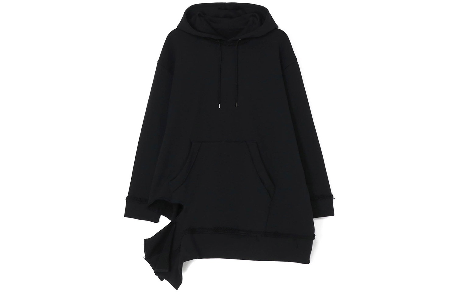 Yohji Yamamoto Ground Y FW23 Black Split-Hem Hoodie Unisex GJ-T07-032-3
