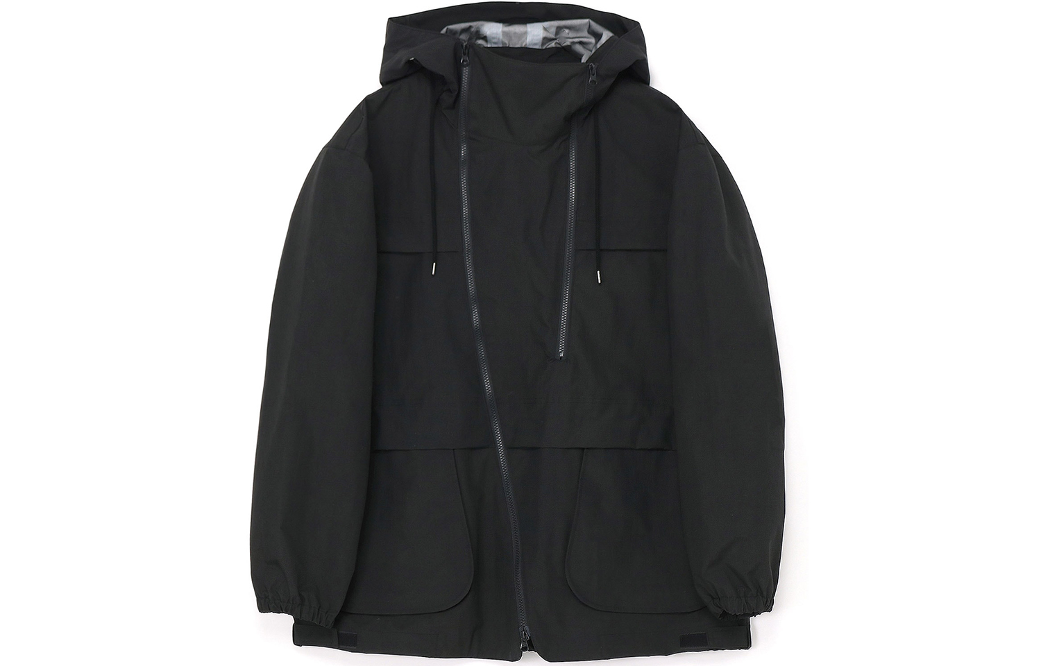 Yohji Yamamoto Ground Y FW23 Black Triple-Layer Zip Hoodie Jacket Unisex GJ-J02-501-2