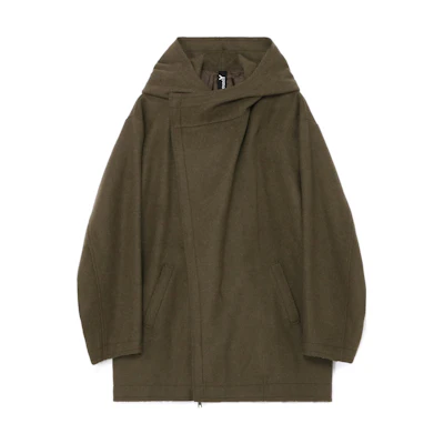 Yohji Yamamoto Ground Y FW23 Unisex Khaki Solid Color Hoodie Jacket GJ-J08-102-1
