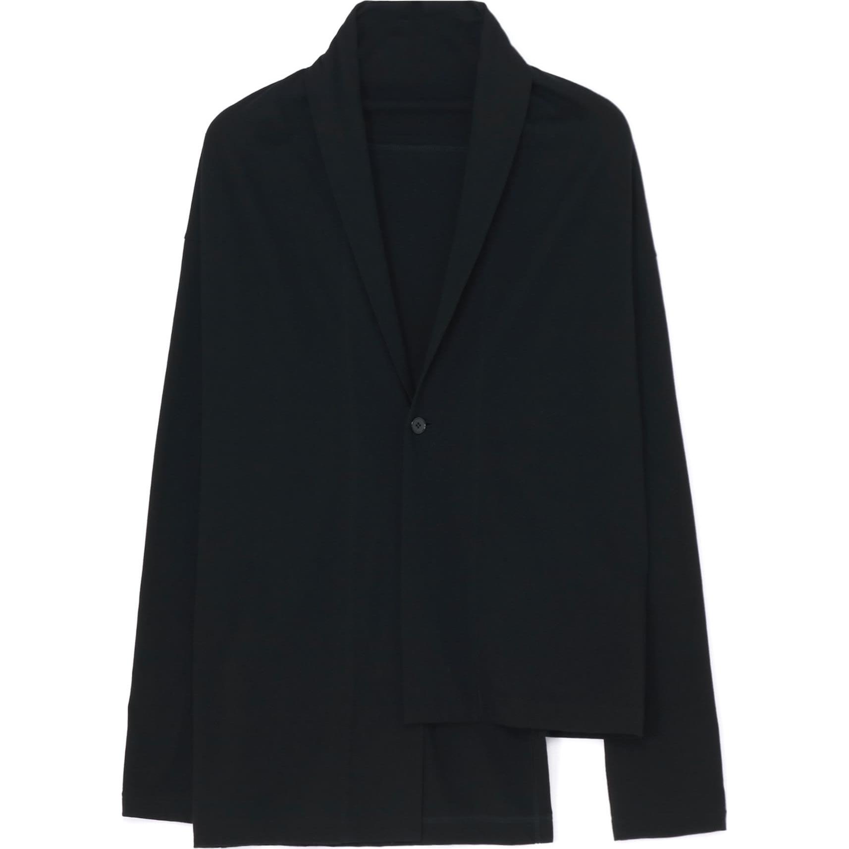 Yohji Yamamoto Ground Y FW24 Asymmetrical Long Sleeve Jacket Unisex Black GO-T09-006-1