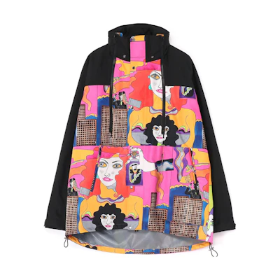 Yohji Yamamoto Ground Y Multi-Zip Printed Jacket Unisex Floral Style GJ-J04-903-1