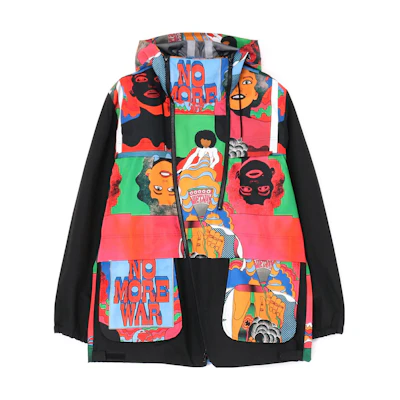 Yohji Yamamoto Ground Y Red Black Full-Print Double-Zip Jacket GJ-J02-904-1