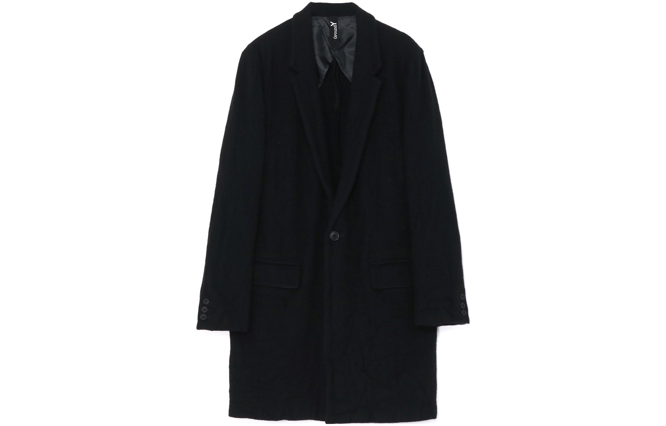 Yohji Yamamoto Ground Y Single-Button Black Jacket for Men GE-J06-105-3