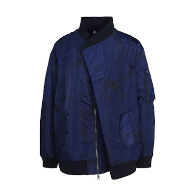 Yohji Yamamoto Ground Y SS24 Navy Blue Cross-Zip Long-Sleeve Jacket Unisex GS-J03-600-3