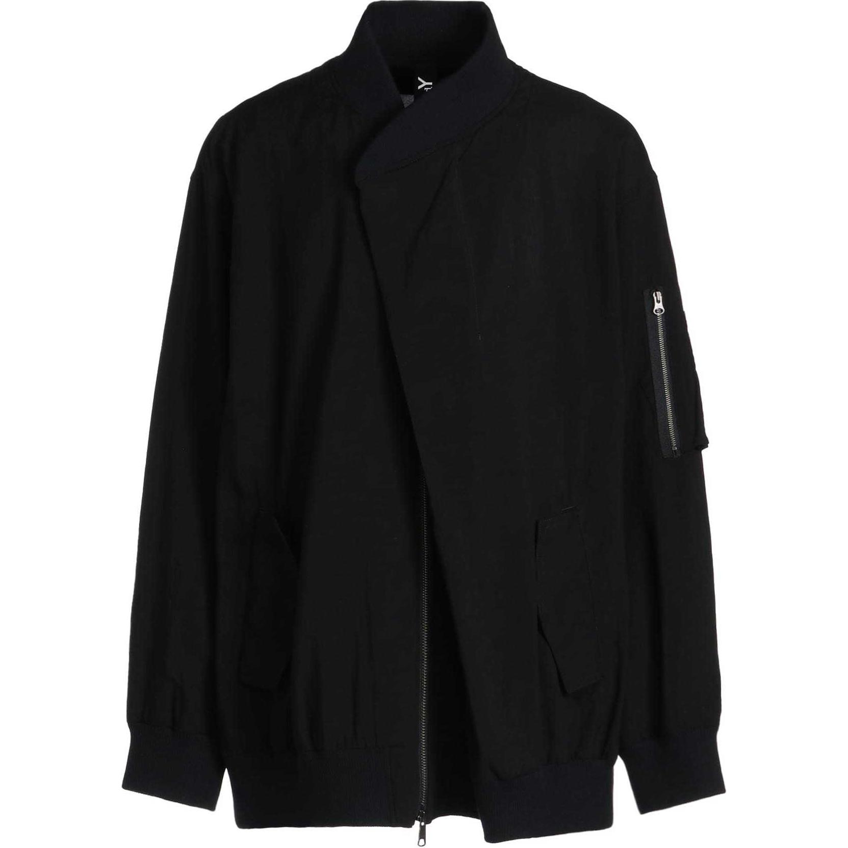 Yohji Yamamoto Ground Y SS24 Solid Zip Casual Jacket Unisex Black GS-J03-200-2