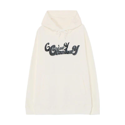 Yohji Yamamoto Ground Y White Hoodie with Letter Print Unisex Casual Wear GJ-T52-071-1