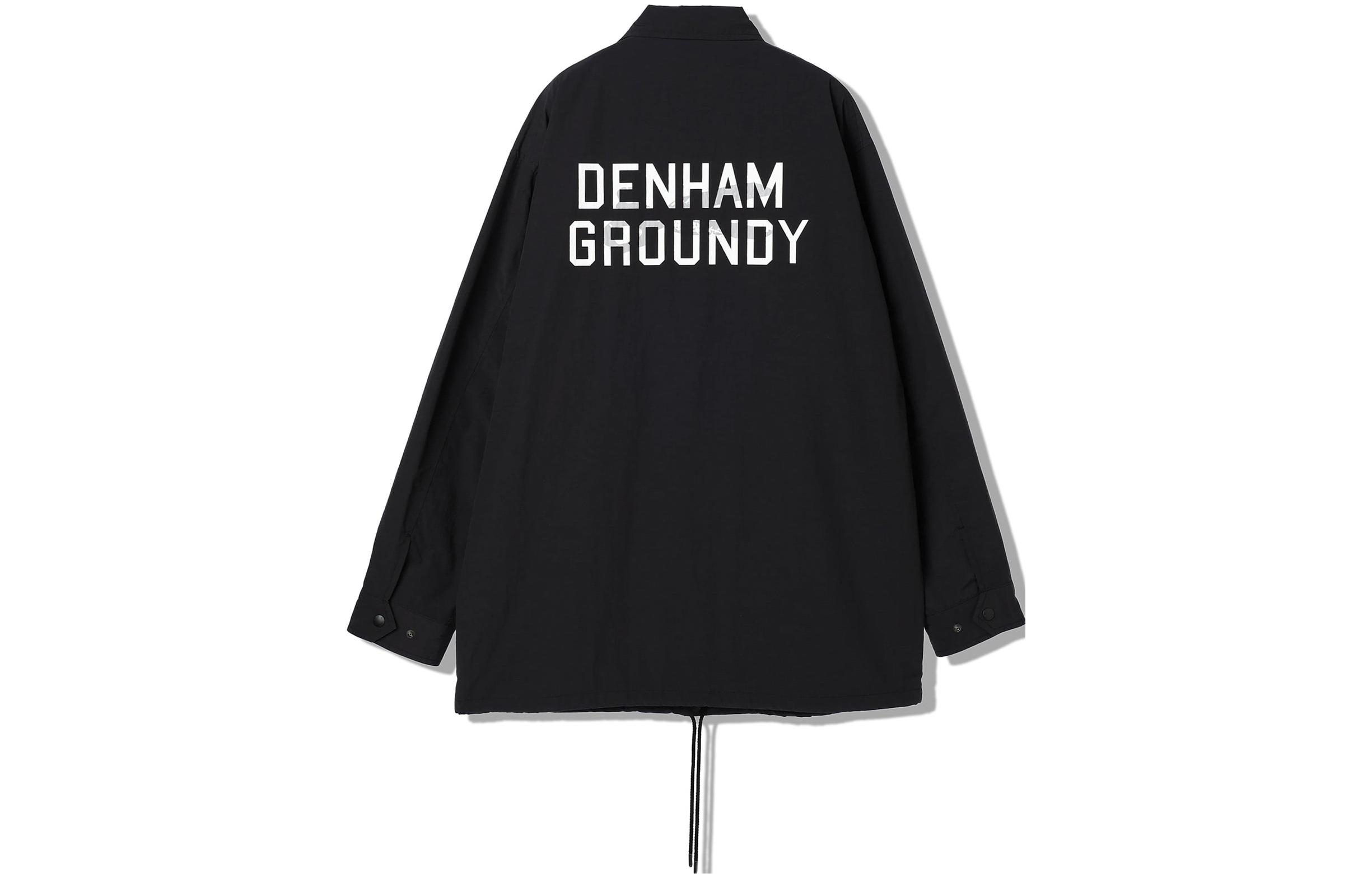 Yohji Yamamoto Ground Y DENHAM Letter Print Jacket Black Unisex GC-J01-600-1