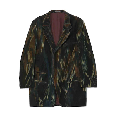 Yohji Yamamoto Inkjet Print Tribal Pattern Green Jacket Long Sleeve HJ-J64-035-1