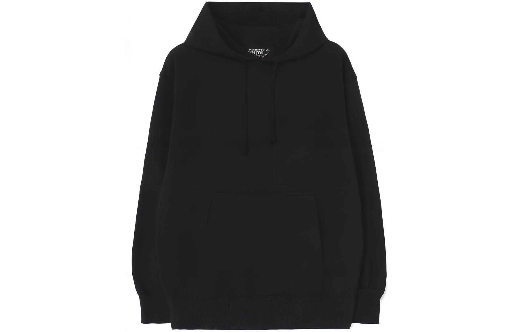 Yohji Yamamoto Kangaroo Pocket Hoodie Unisex Black PJ-T81-080-2