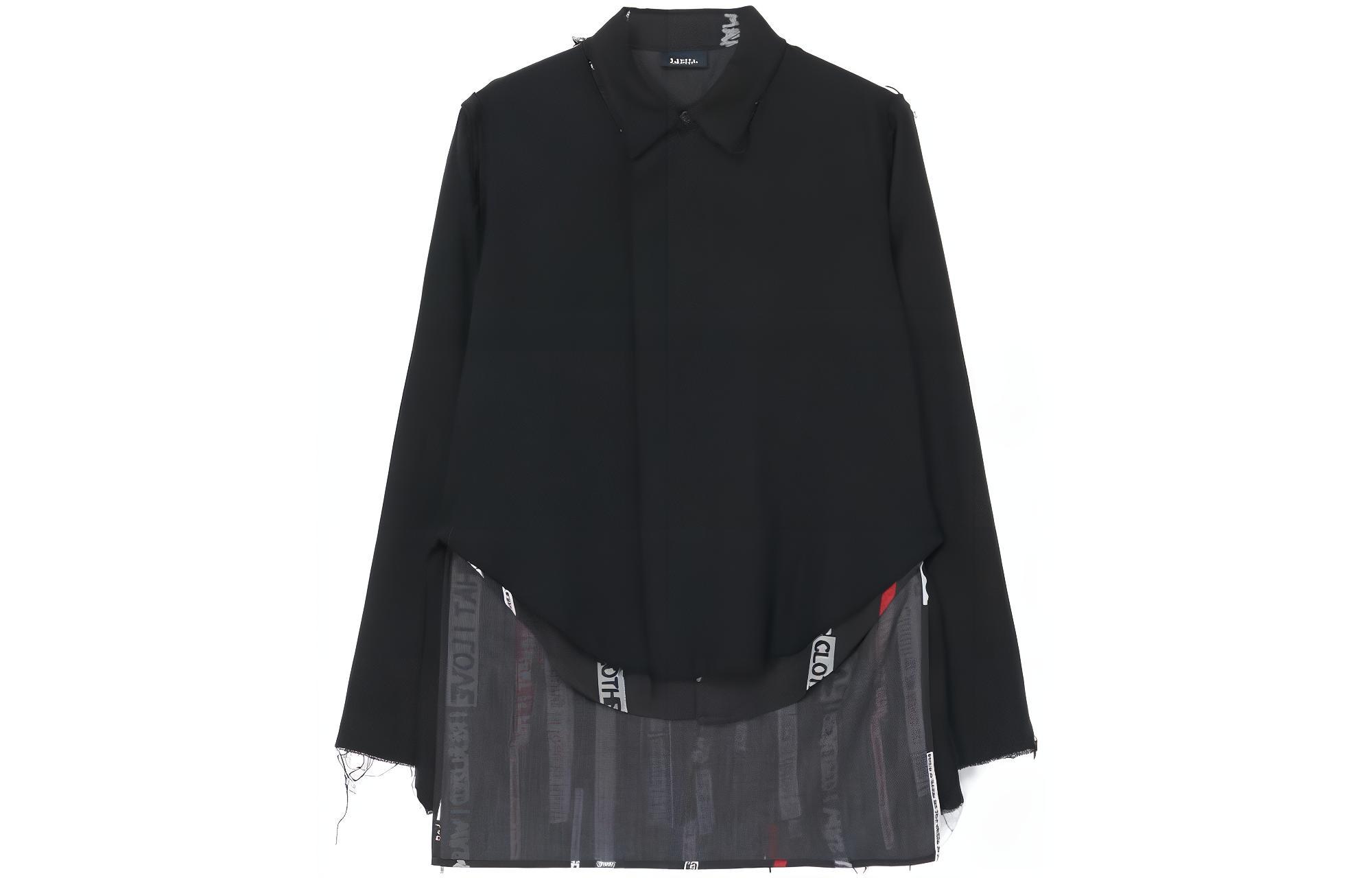 Yohji Yamamoto LIMI FW23 Casual Patchwork Print Jacket Unisex Black LJ-B07-815-1