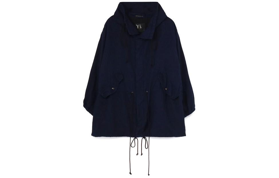 Yohji Yamamoto Navy Blue Oversized Hooded Button-Up Jacket YX-Y01-300-2