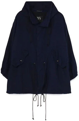 Yohji Yamamoto Jaket Biru Tua Oversized Bertudung dengan Butang Depan YX-Y01-300-2 Buy Yohji Yamamoto Jaket Biru Tua Oversized Bertudung dengan Butang Depan YX-Y01-300-2